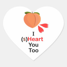 "I (s)Heart You Too" Heart Shaped Stickers