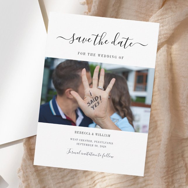 I Said Yes Engagement Photo Save The Date (I Said Yes Engagement Photo Save The Date)