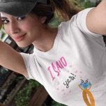 I Said Yes Typography Bride To Be Ring cartoon T-Shirt<br><div class="desc">A brilliant way to let everyone know your exciting news,  this fun design has typography I said yes with a Cute cartoon ring motif.</div>
