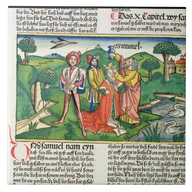 I Samuel 10 The coronation and annointing of Saul, Tile (Front)
