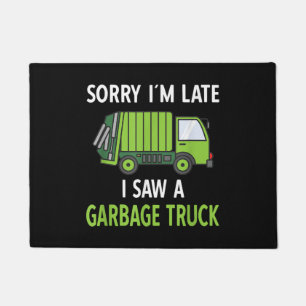 I Saw a Garbage Truck Costume  Recycling Garbage Doormat