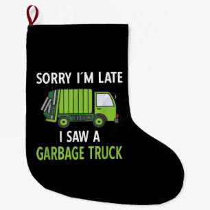 I Saw a Garbage Truck Costume  Recycling Garbage Large Christmas Stocking