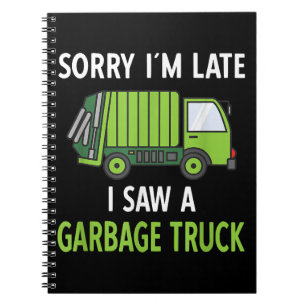 I Saw a Garbage Truck Costume Recycling Garbage Notebook