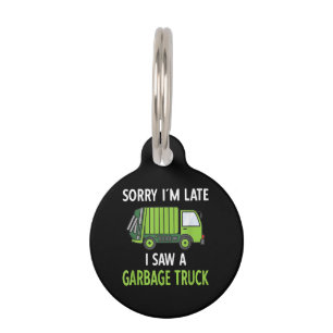 I Saw a Garbage Truck Costume  Recycling Garbage Pet Tag