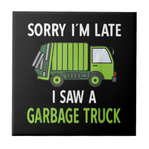 I Saw a Garbage Truck Costume  Recycling Garbage Tile