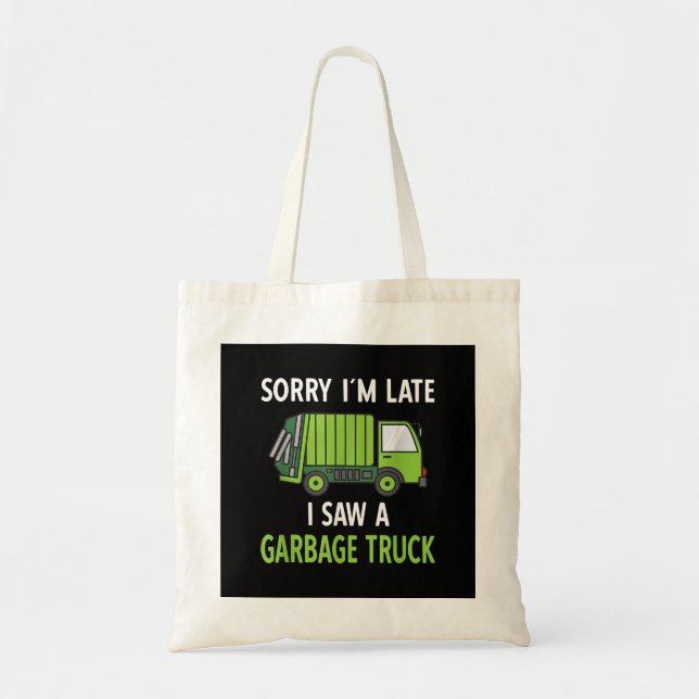 I Saw a Garbage Truck Costume  Recycling Garbage Tote Bag (Front)