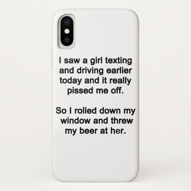 I Saw a Girl Texting Case-Mate iPhone Case (Back)