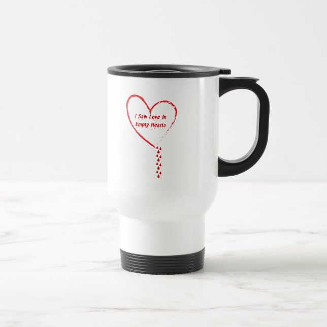 I Saw Love In Empty Hearts Design 3 Travel Mug (Right)