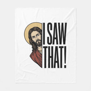 I Saw That Funny Religious Peek Graphic Design_1 Fleece Blanket