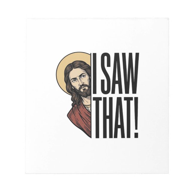 I Saw That Funny Religious Peek Graphic Design_1 Notepad (Front)