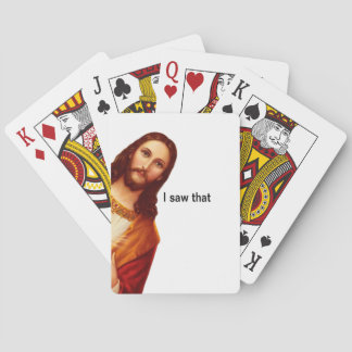 I Saw That Jesus Playing Cards