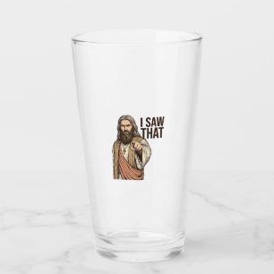 I Saw That Religious Pointing Vintage Engraving Sh Glass