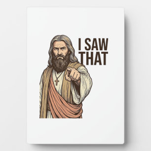 I Saw That Religious Pointing Vintage Engraving Sh Plaque