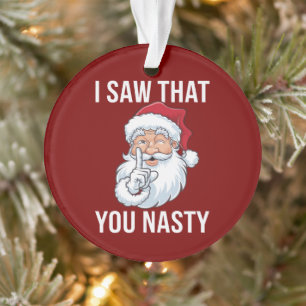 I Saw That You Nasty Funny Christmas Hilarious Ornament