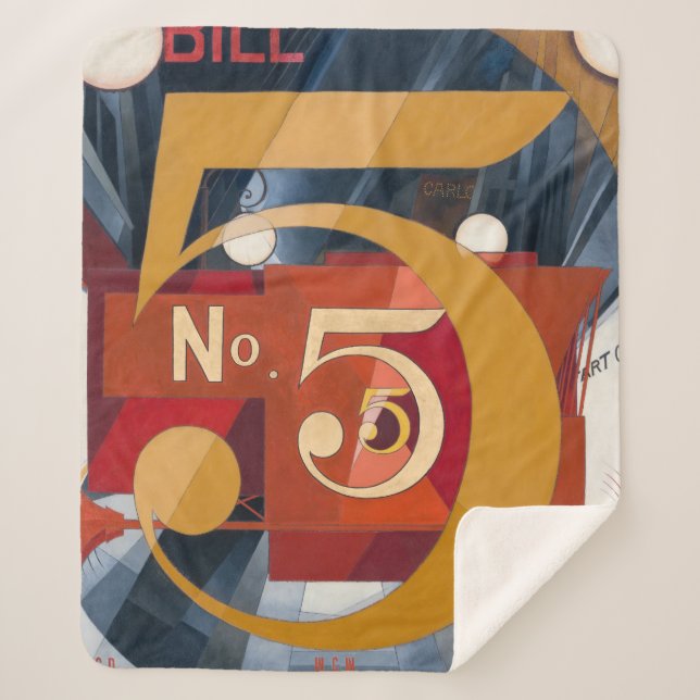 I Saw the Figure 5 in Gold | Charles Demuth | Sherpa Blanket (Front)