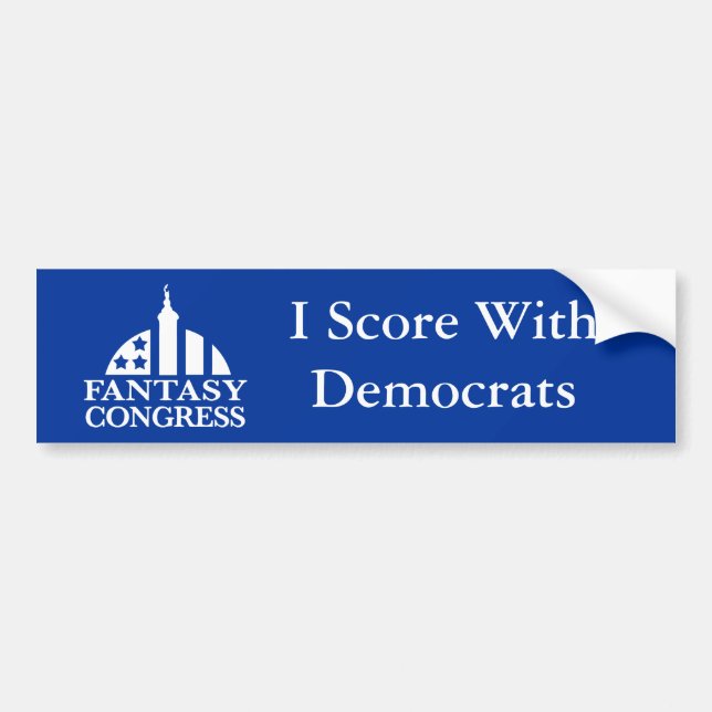 I Score With Democrats Bumper Sticker (Front)