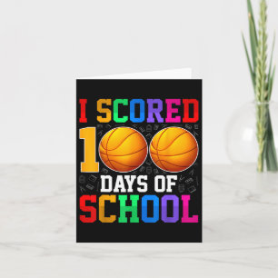 I Scored 100 Days Of School Bysketll Kids Student Card