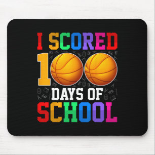 I Scored 100 Days Of School Bysketll Kids Student Mouse Pad