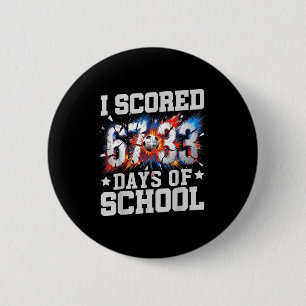 I Scored 100 Days Of School Soccer 100th Day Of Sc 2 Inch Round Button