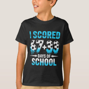 I Scored 100 Days Of School Soccer 100th Day Of Sc T-Shirt