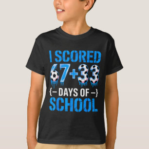 I Scored 100 Days Of School Soccer 100th Day Of Sc T-Shirt