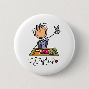 I Scrapbook 2 Inch Round Button
