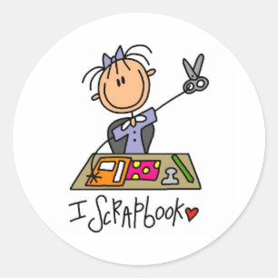 I Scrapbook Classic Round Sticker