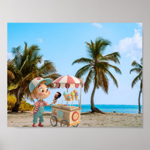 I Scream Cone Poster