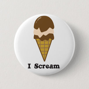 I Scream for Ice Cream 2 Inch Round Button