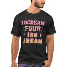 I Scream Four Ice Cream Kids Boy Girl 4th Birthday