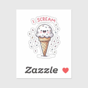 I Scream Ice Cream Cone with Sprinkles