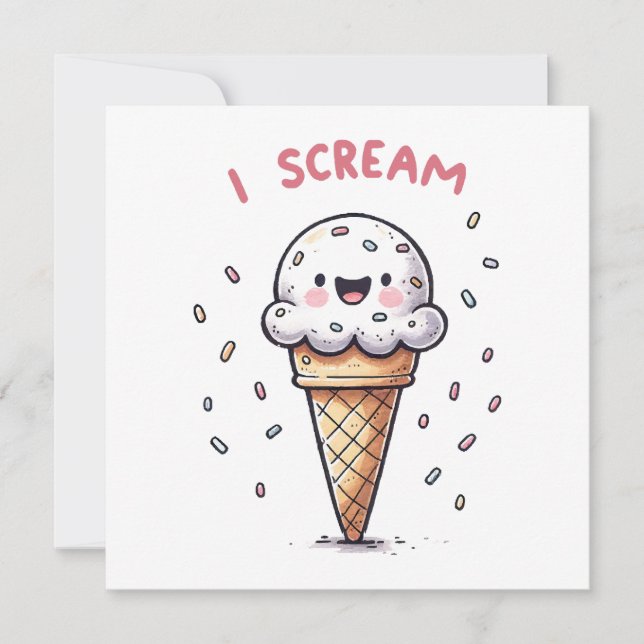 I Scream Ice Cream Cone with Sprinkles (Front)