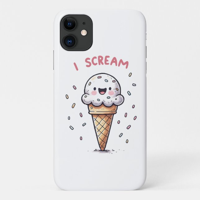 I Scream Ice Cream Cone with Sprinkles Case-Mate iPhone Case (Back)