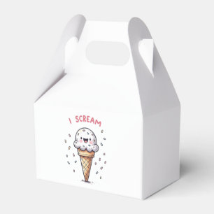 I Scream Ice Cream Cone with Sprinkles Favor Box