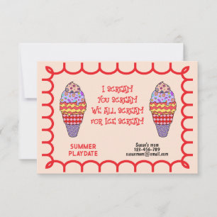 I Scream Playdate Invitation