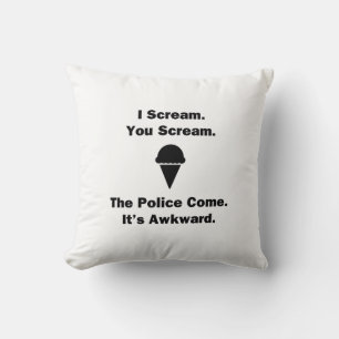 I Scream You Scream Throw Pillow
