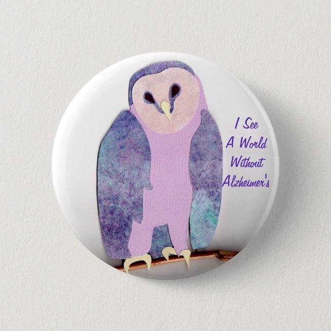 I See a World Owl 1a 2 Inch Round Button (Front)