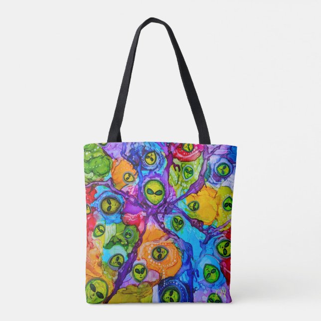 I See Aliens Tote Bag (Back)