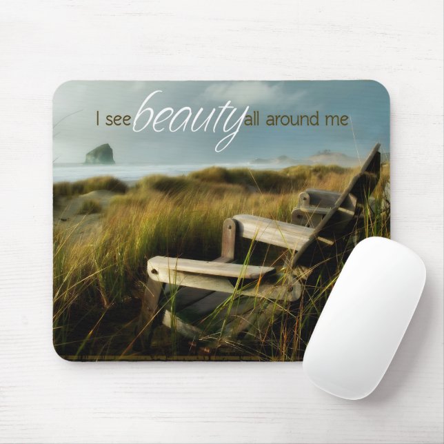 "I see beauty" Motivation Affirmation Mouse Pad (With Mouse)