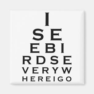 I See Birds Eyechart Magnet