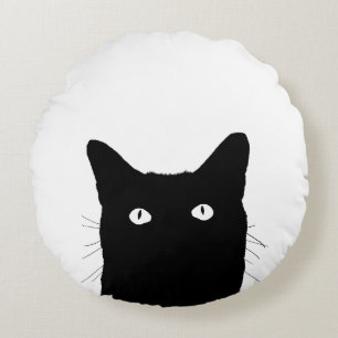 I See Cat Click to Select a Custom Color Round Pillow