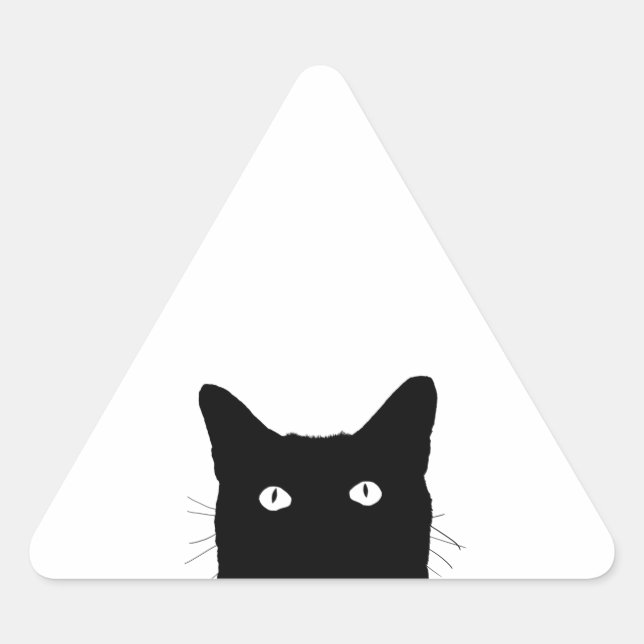 I See Cat Click to Select Your Colourful Decor Triangle Sticker (Front)
