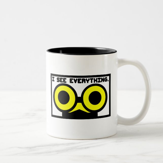 I See Everything. Two-Tone Coffee Mug (Right)