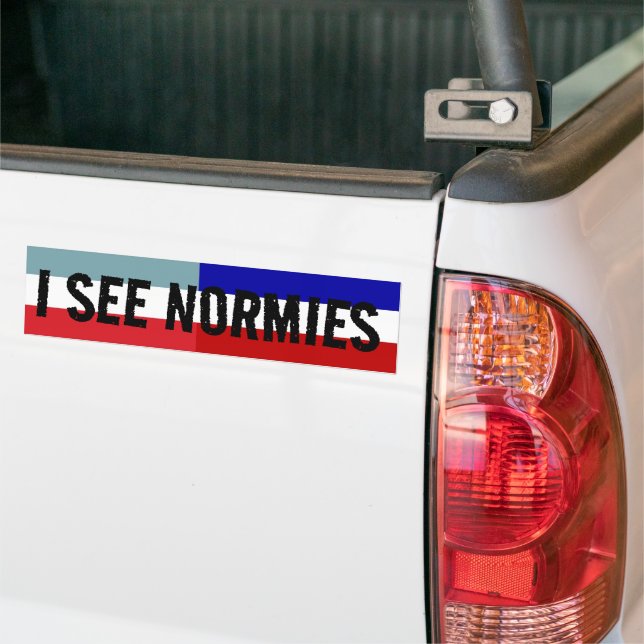 I see Normies Bumper Sticker (On Truck)
