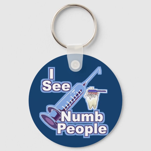 I See Numb People Keychain (Front)