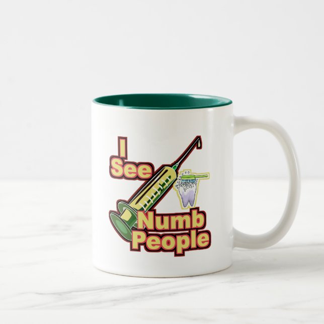 I See Numb People Two-Tone Coffee Mug (Right)