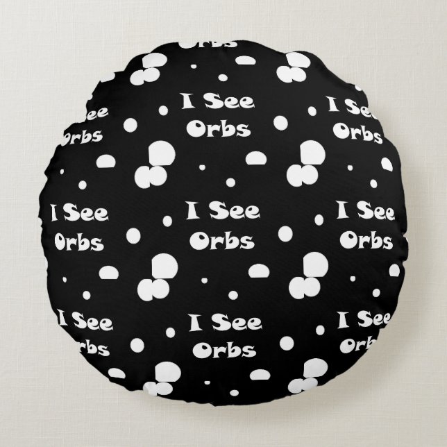 I See Orbs-round pillow (Front)