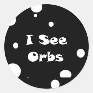 I See Orbs-sticker Classic Round Sticker