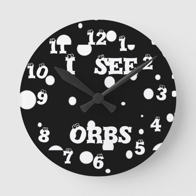 I See Orbs-wall clock (Front)