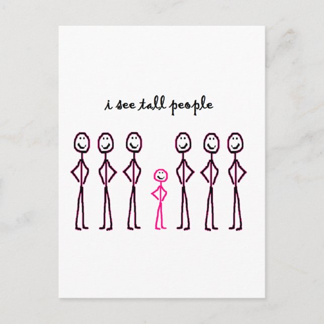 I See Tall People Postcard (Front)